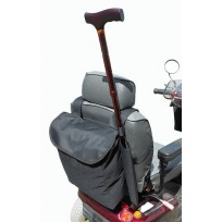 Mobility scooter bag walking cane holder